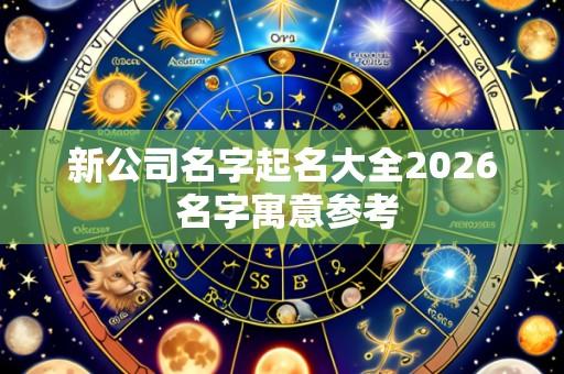 新公司名字起名大全2026 名字寓意参考