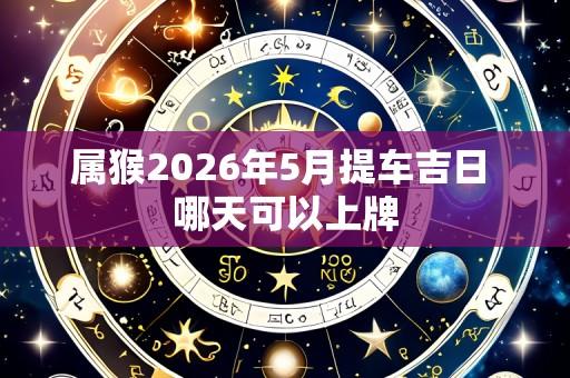 属猴2026年5月提车吉日 哪天可以上牌
