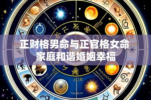 正财格男命与正官格女命 家庭和谐婚姻幸福