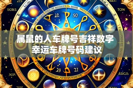 属鼠的人车牌号吉祥数字 幸运车牌号码建议