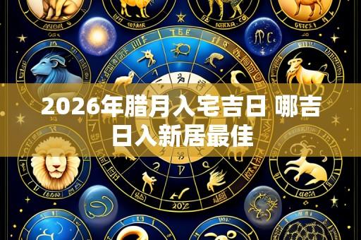 2026年腊月入宅吉日 哪吉日入新居最佳