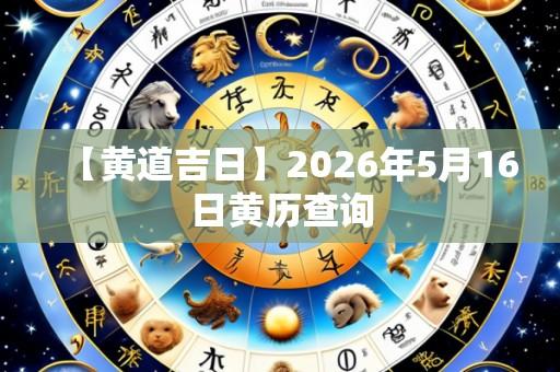 【黄道吉日】2026年5月16日黄历查询
