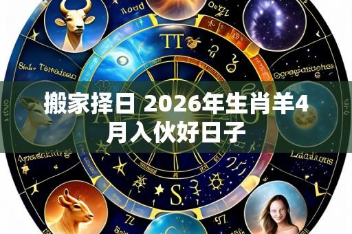 搬家择日 2026年生肖羊4月入伙好日子