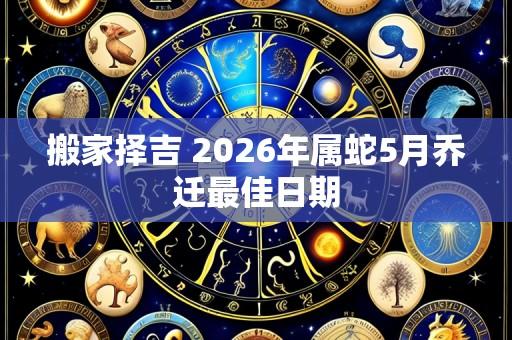 搬家择吉 2026年属蛇5月乔迁最佳日期