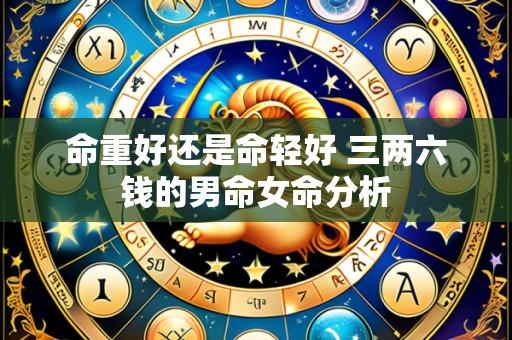 命重好还是命轻好 三两六钱的男命女命分析