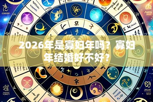 2026年是寡妇年吗？寡妇年结婚好不好？