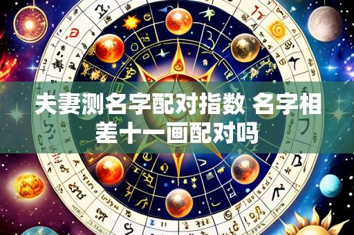 夫妻测名字配对指数 名字相差十一画配对吗