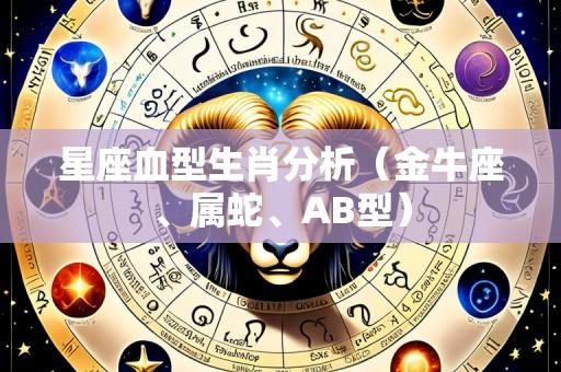 星座血型生肖分析(金牛座、属蛇、AB型)