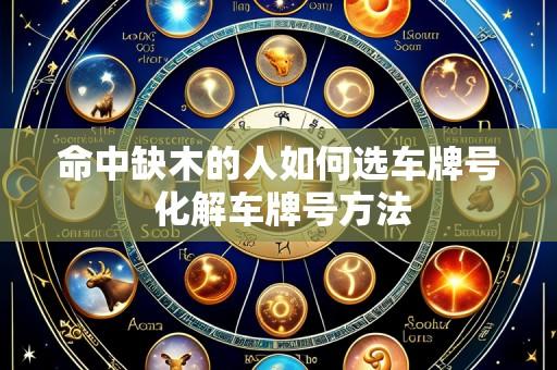 命中缺木的人如何选车牌号 化解车牌号方法
