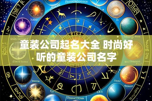 童装公司起名大全 时尚好听的童装公司名字