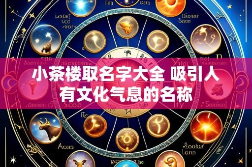 小茶楼取名字大全 吸引人有文化气息的名称
