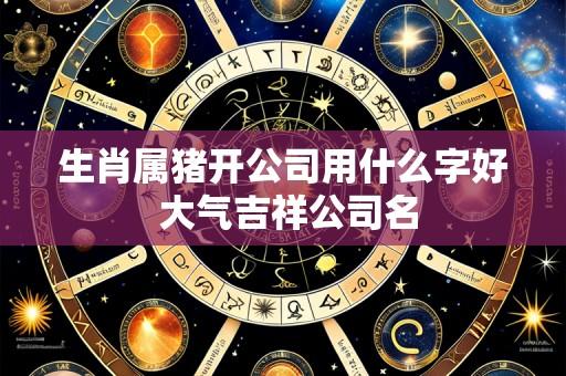 生肖属猪开公司用什么字好 大气吉祥公司名