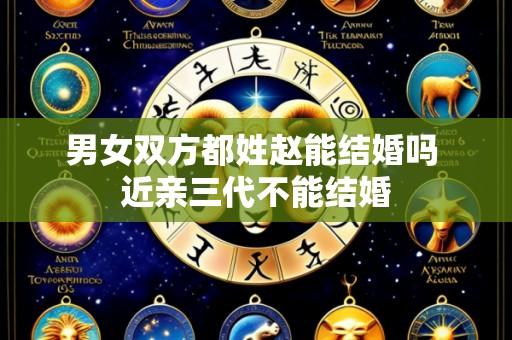 男女双方都姓赵能结婚吗 近亲三代不能结婚