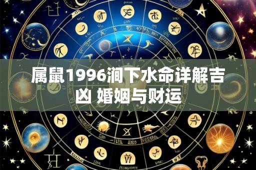 属鼠1996涧下水命详解吉凶 婚姻与财运