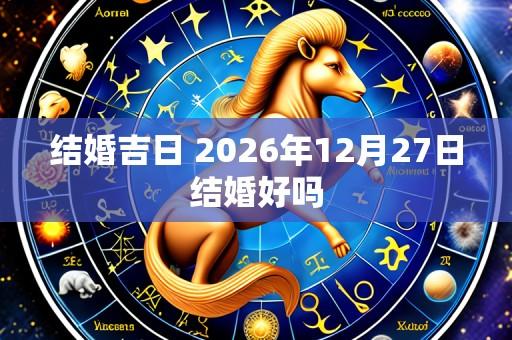 结婚吉日 2026年12月27日结婚好吗