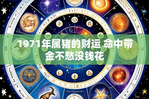 1971年属猪的财运 命中带金不愁没钱花