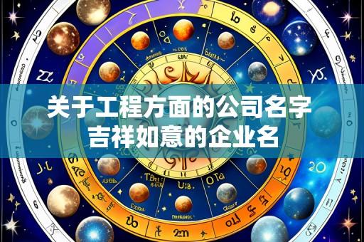 关于工程方面的公司名字 吉祥如意的企业名