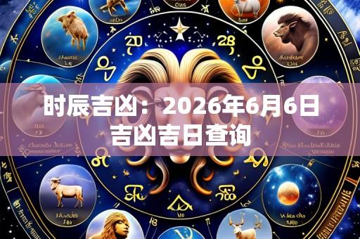 时辰吉凶：2026年6月6日吉凶吉日查询