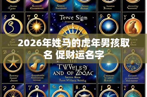 2026年姓马的虎年男孩取名 促财运名字