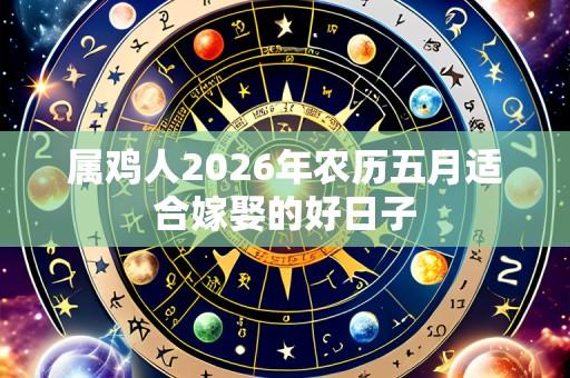 属鸡人2026年农历五月适合嫁娶的好日子