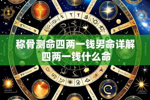称骨测命四两一钱男命详解 四两一钱什么命