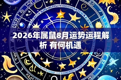 2026年属鼠8月运势运程解析 有何机遇