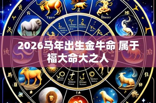 2026马年出生金牛命 属于福大命大之人