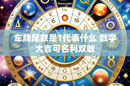 车牌尾数是1代表什么 数字大吉可名利双收