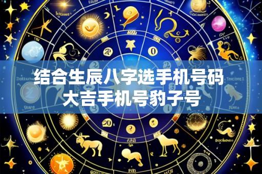 结合生辰八字选手机号码 大吉手机号豹子号