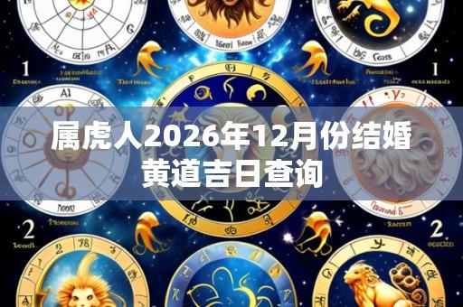 属虎人2026年12月份结婚黄道吉日查询