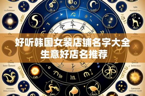 好听韩国女装店铺名字大全 生意好店名推荐