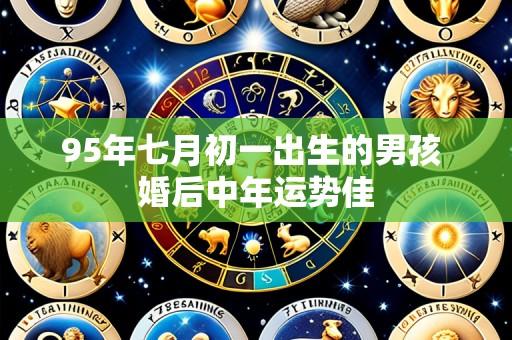 95年七月初一出生的男孩 婚后中年运势佳