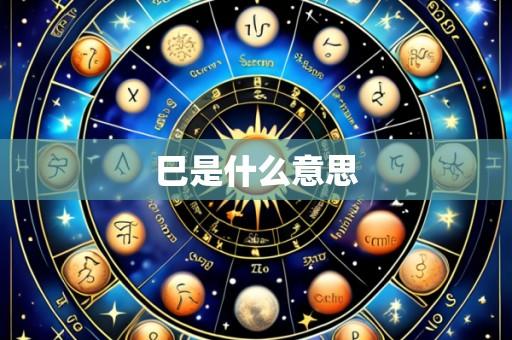 巳是什么意思