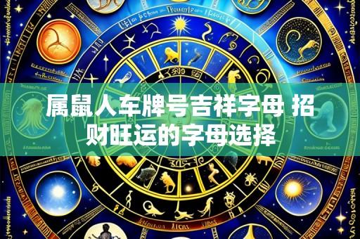属鼠人车牌号吉祥字母 招财旺运的字母选择