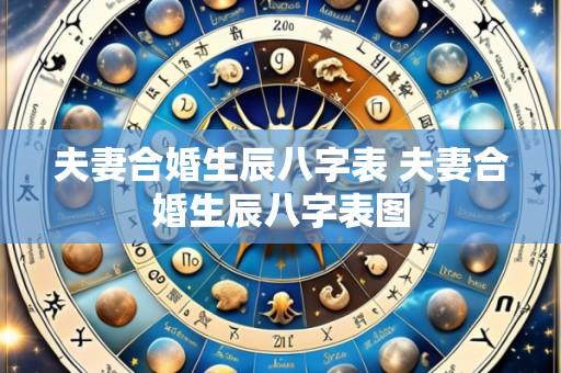 夫妻合婚生辰八字表 夫妻合婚生辰八字表图
