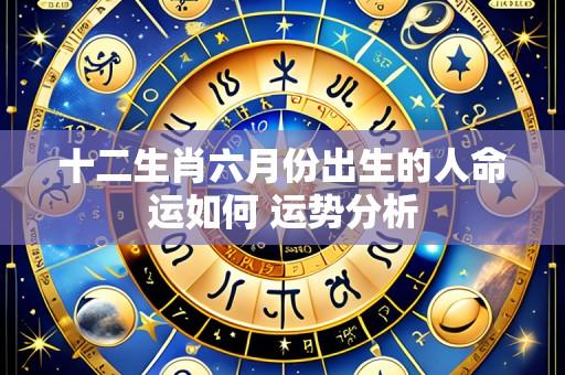 十二生肖六月份出生的人命运如何 运势分析