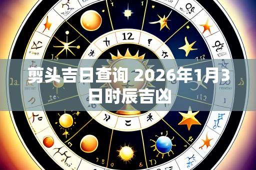 剪头吉日查询 2026年1月3日时辰吉凶