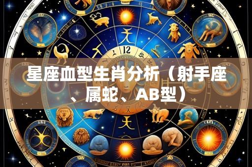 星座血型生肖分析(射手座、属蛇、AB型)