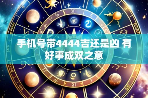 手机号带4444吉还是凶 有好事成双之意
