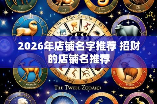 2026年店铺名字推荐 招财的店铺名推荐