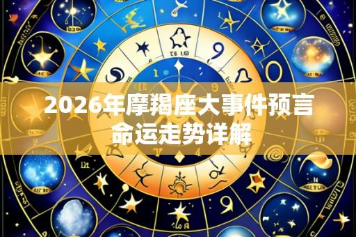 2026年摩羯座大事件预言 命运走势详解