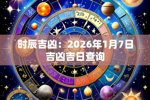 时辰吉凶：2026年1月7日吉凶吉日查询