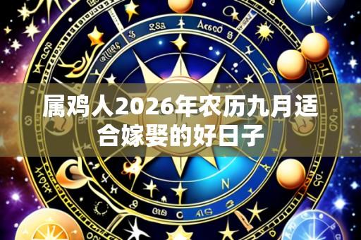 属鸡人2026年农历九月适合嫁娶的好日子