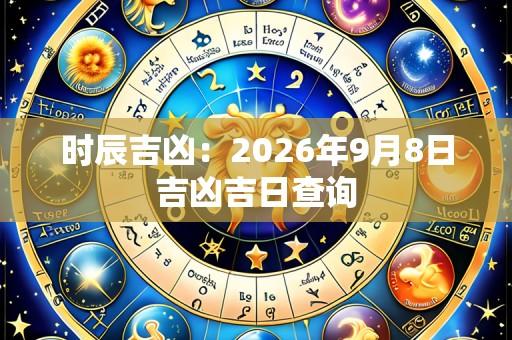 时辰吉凶：2026年9月8日吉凶吉日查询