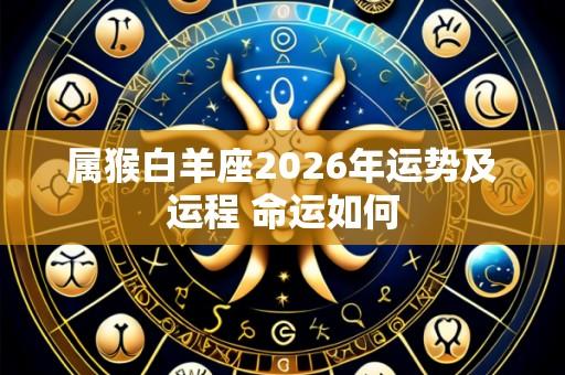属猴白羊座2026年运势及运程 命运如何