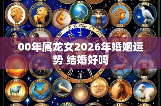 00年属龙女2026年婚姻运势 结婚好吗