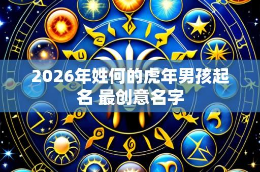 2026年姓何的虎年男孩起名 最创意名字