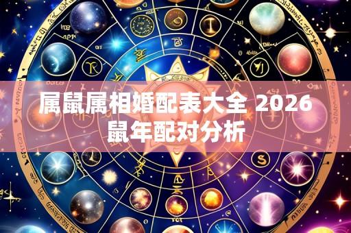 属鼠属相婚配表大全 2026鼠年配对分析