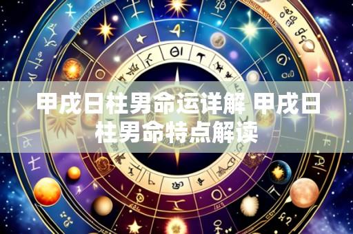 甲戌日柱男命运详解 甲戌日柱男命特点解读