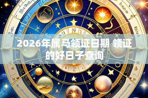 2026年属马领证日期 领证的好日子查询
